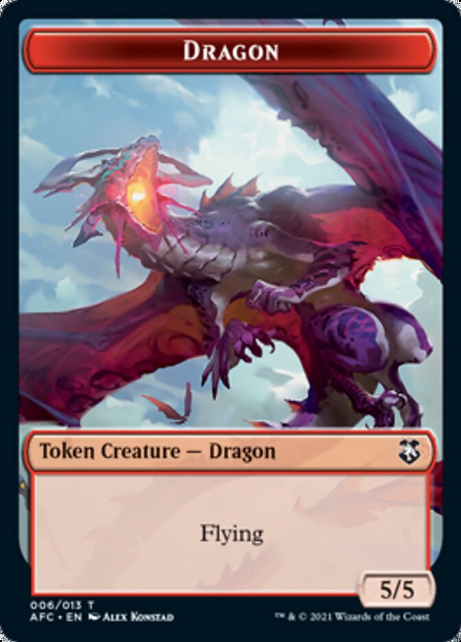 Dragon // Dragon Spirit Double-sided Token [Dungeons & Dragons: Adventures in the Forgotten Realms Commander Tokens] | Enigma On Main