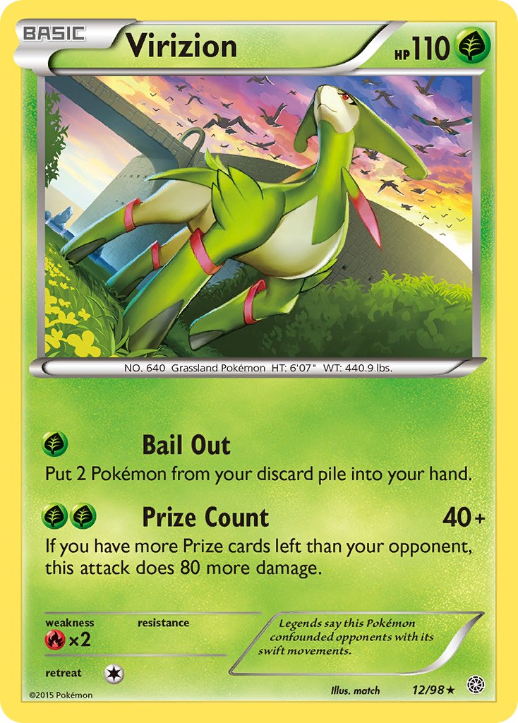 Virizion (12/98) (Theme Deck Exclusive) [XY: Ancient Origins] | Enigma On Main