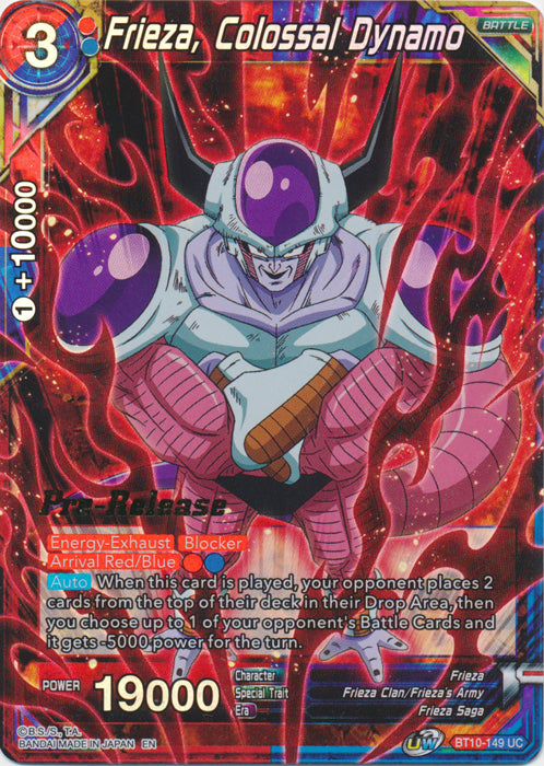 Frieza, Colossal Dynamo (BT10-149) [Rise of the Unison Warrior Prerelease Promos] | Enigma On Main