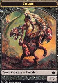 Zombie // Hellion Double-sided Token [Planechase Anthology Tokens] | Enigma On Main