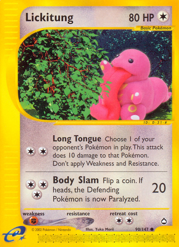 Lickitung (90/147) [Aquapolis] | Enigma On Main