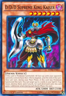 D/D/D Supreme King Kaiser [Structure Deck: Pendulum Domination] [SDPD-EN013] | Enigma On Main