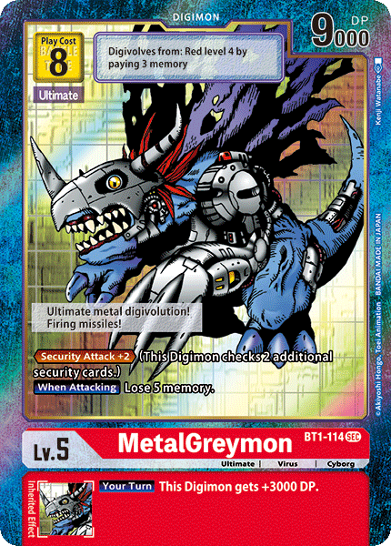 MetalGreymon [BT1-114] (Alternate Art) [Release Special Booster Ver.1.0] | Enigma On Main