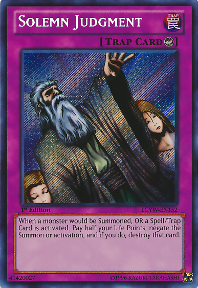 Solemn Judgment [LCYW-EN152] Secret Rare | Enigma On Main