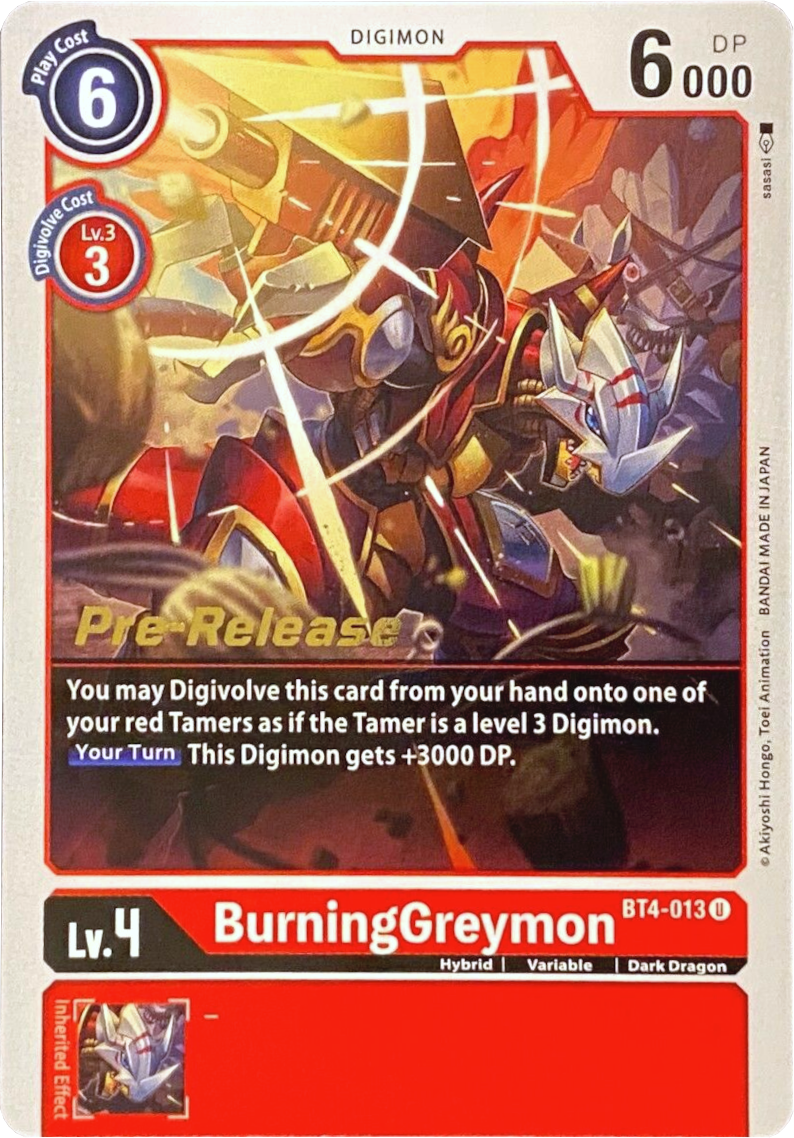 BurningGreymon [BT4-013] [Great Legend Pre-Release Promos] | Enigma On Main