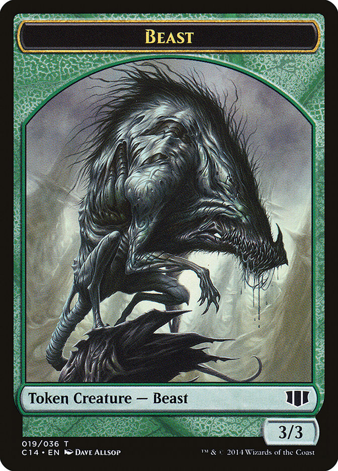 Elemental // Beast (019/036) Double-sided Token [Commander 2014 Tokens] | Enigma On Main