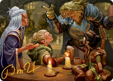 You Meet in a Tavern Art Card (Gold-Stamped Signature) [Dungeons & Dragons: Adventures in the Forgotten Realms Art Series] | Enigma On Main