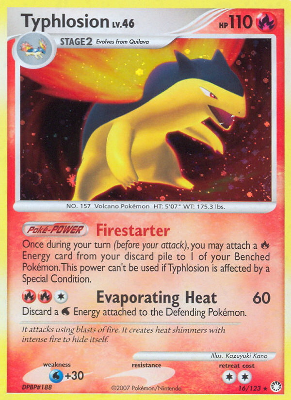 Typhlosion (16/123) [Diamond & Pearl: Mysterious Treasures] | Enigma On Main