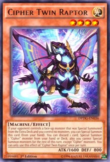 Cipher Twin Raptor [Duelist Pack: Dimensional Guardians] [DPDG-EN036] | Enigma On Main