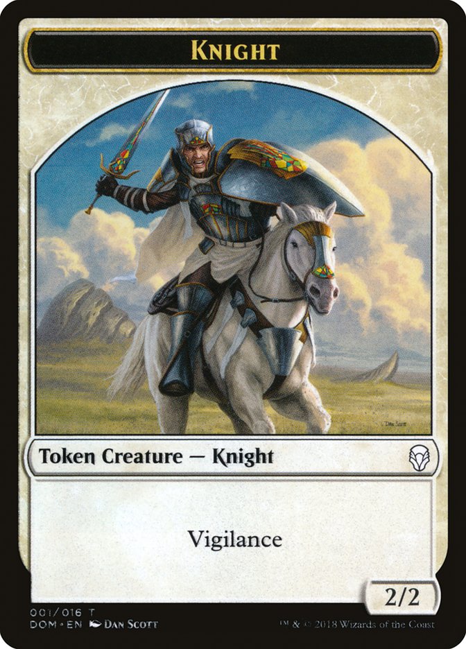 Knight (001/016) [Dominaria Tokens] | Enigma On Main