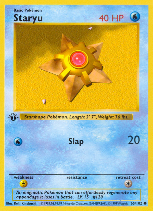 Staryu (65/102) (Shadowless) [Base Set 1st Edition] | Enigma On Main