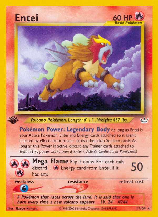 Entei (17/64) [Neo Revelation 1st Edition] | Enigma On Main