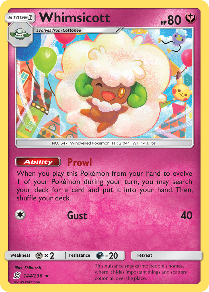 Whimsicott (144/236) [Sun & Moon: Unified Minds] | Enigma On Main