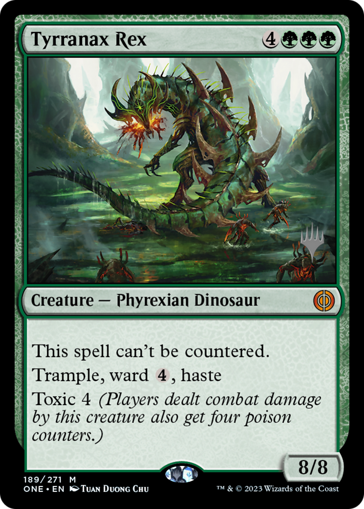 Tyrranax Rex (Promo Pack) [Phyrexia: All Will Be One Promos] | Enigma On Main