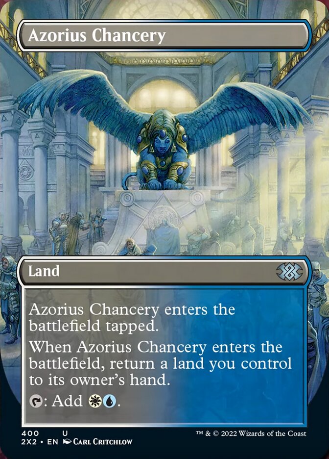 Azorius Chancery (Borderless Alternate Art) [Double Masters 2022] | Enigma On Main