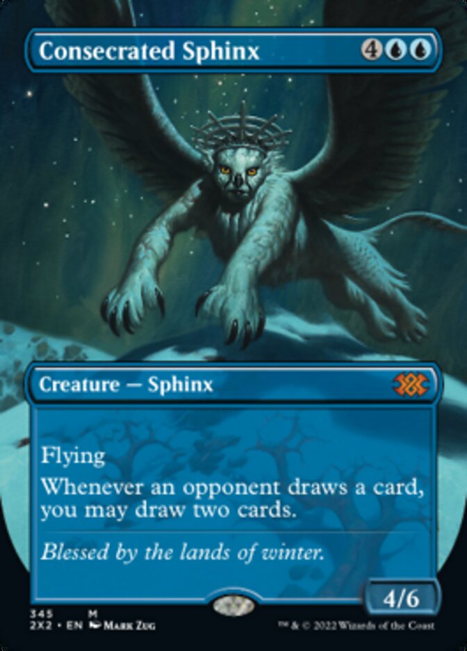 Consecrated Sphinx (Borderless Alternate Art) [Double Masters 2022] | Enigma On Main