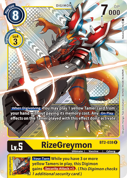 RizeGreymon [BT2-038] (Premium Pack) [Release Special Booster Ver.1.5] | Enigma On Main