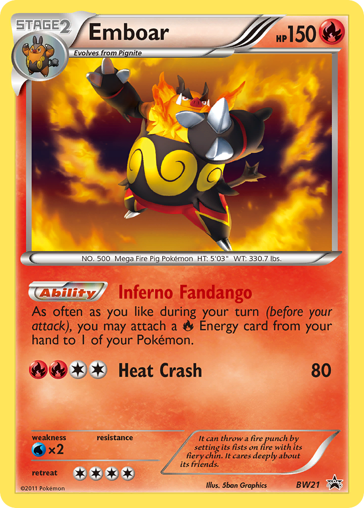 Emboar (BW21) [Black & White: Black Star Promos] | Enigma On Main