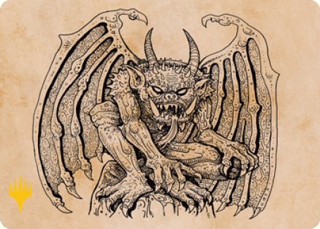 Cloister Gargoyle (Showcase) Art Card (Gold-Stamped Signature) [Dungeons & Dragons: Adventures in the Forgotten Realms Art Series] | Enigma On Main