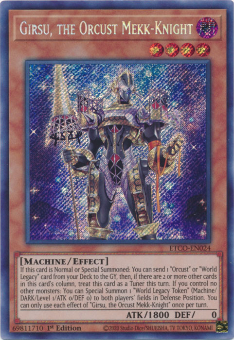 Girsu, the Orcust Mekk-Knight [ETCO-EN024] Secret Rare | Enigma On Main