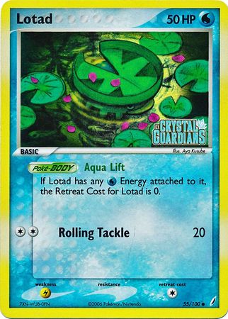 Lotad (55/100) (Stamped) [EX: Crystal Guardians] | Enigma On Main