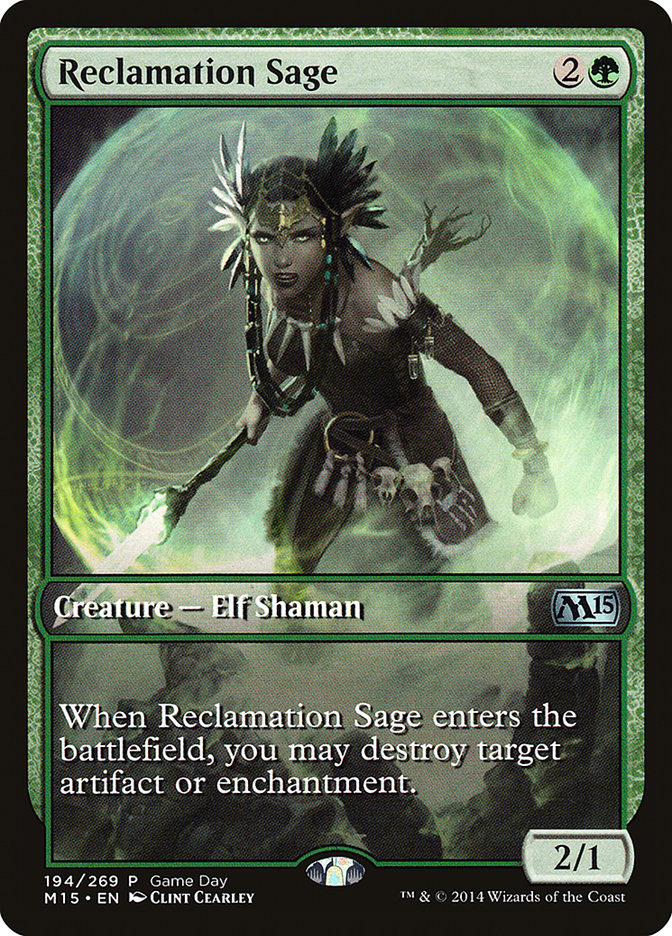 Reclamation Sage (Game Day) [Magic 2015 Promos] | Enigma On Main