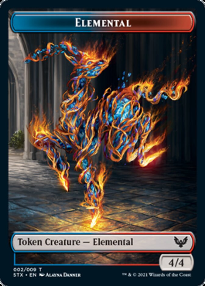 Elemental // Emblem - Lukka, Wayward Bonder Token [Strixhaven: School of Mages Tokens] | Enigma On Main