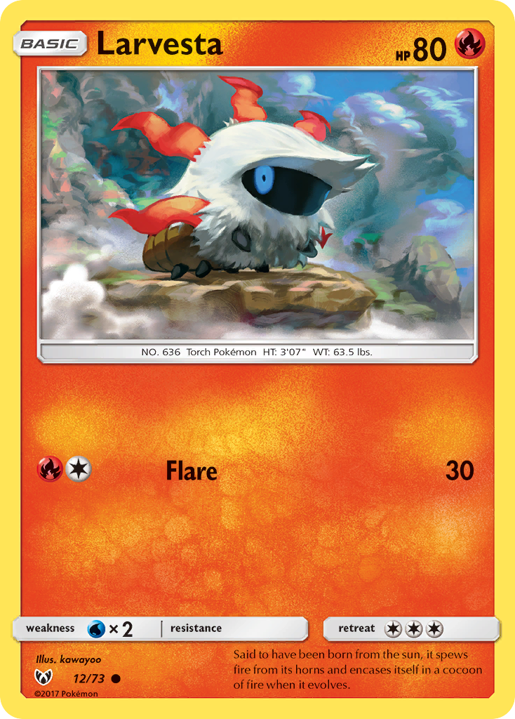 Larvesta (12/73) [Sun & Moon: Shining Legends] | Enigma On Main