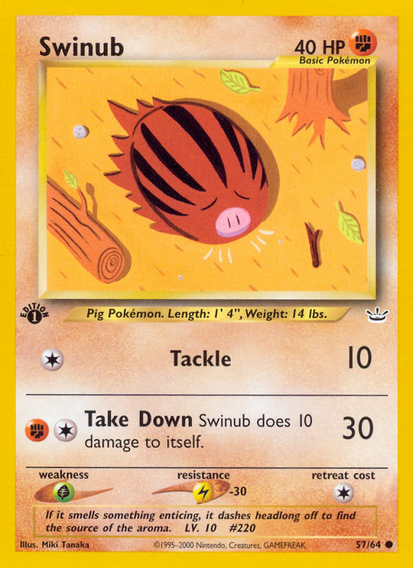 Swinub (57/64) [Neo Revelation 1st Edition] | Enigma On Main