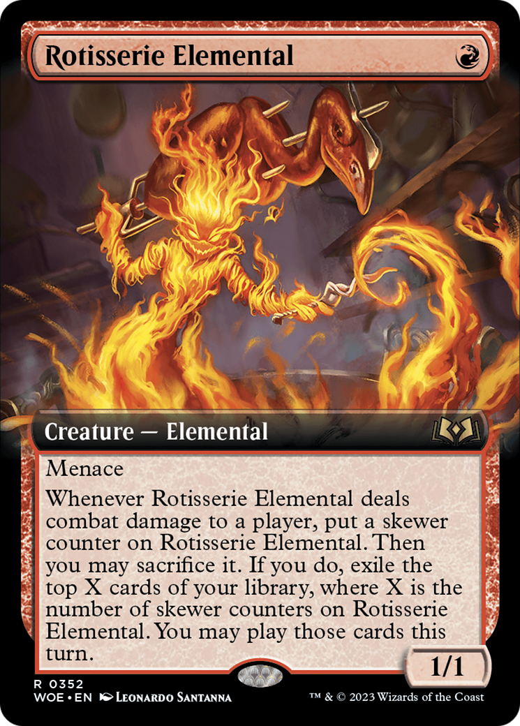 Rotisserie Elemental (Extended Art) [Wilds of Eldraine] | Enigma On Main