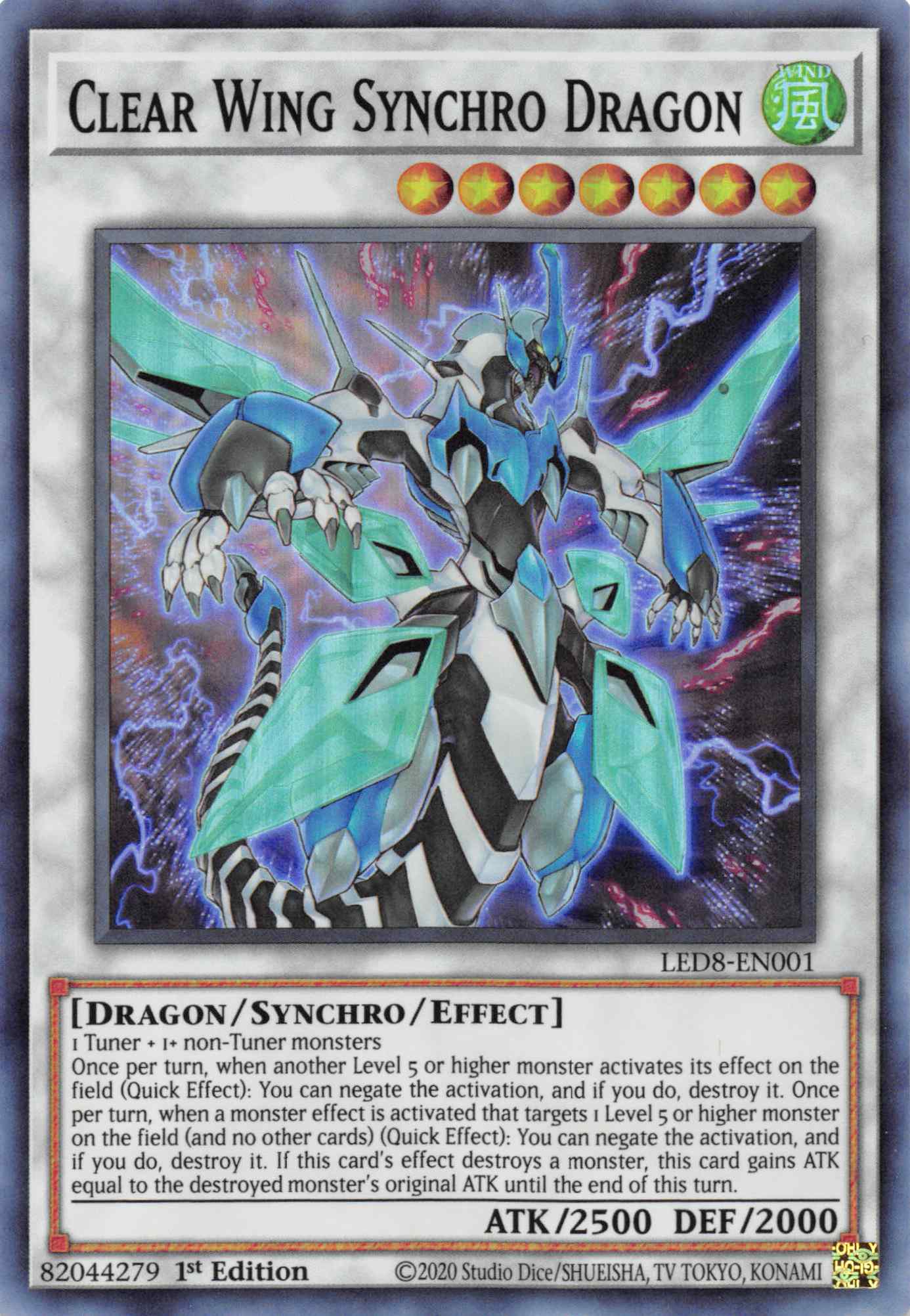 Clear Wing Synchro Dragon [LED8-EN001] Super Rare | Enigma On Main