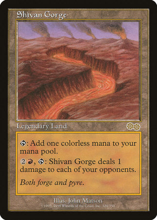 Shivan Gorge [Urza's Saga] | Enigma On Main