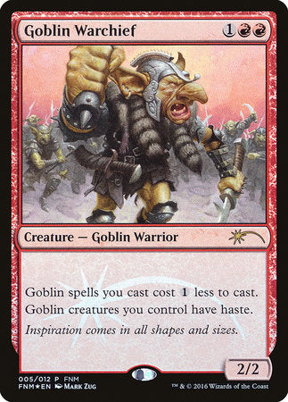 Goblin Warchief (2016) [Friday Night Magic 2016] | Enigma On Main