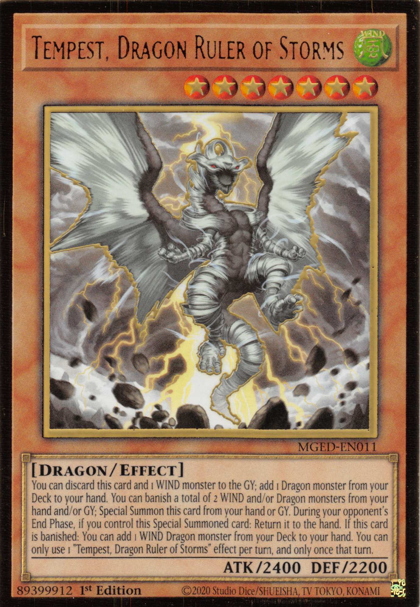 Tempest, Dragon Ruler of Storms [MGED-EN011] Gold Rare | Enigma On Main