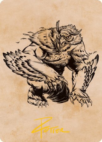 Owlbear (Showcase) Art Card (Gold-Stamped Signature) [Dungeons & Dragons: Adventures in the Forgotten Realms Art Series] | Enigma On Main