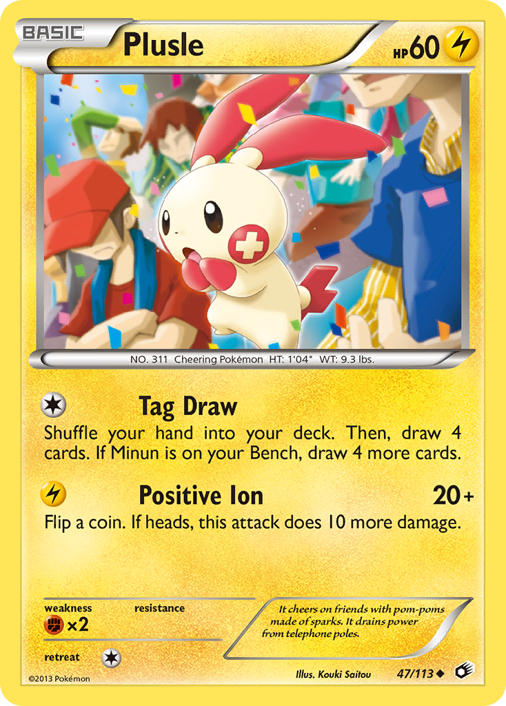 Plusle (47/113) [Black & White: Legendary Treasures] | Enigma On Main