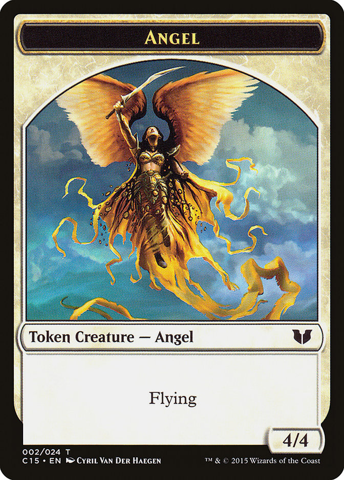 Spirit (022) // Angel Double-Sided Token [Commander 2015 Tokens] | Enigma On Main