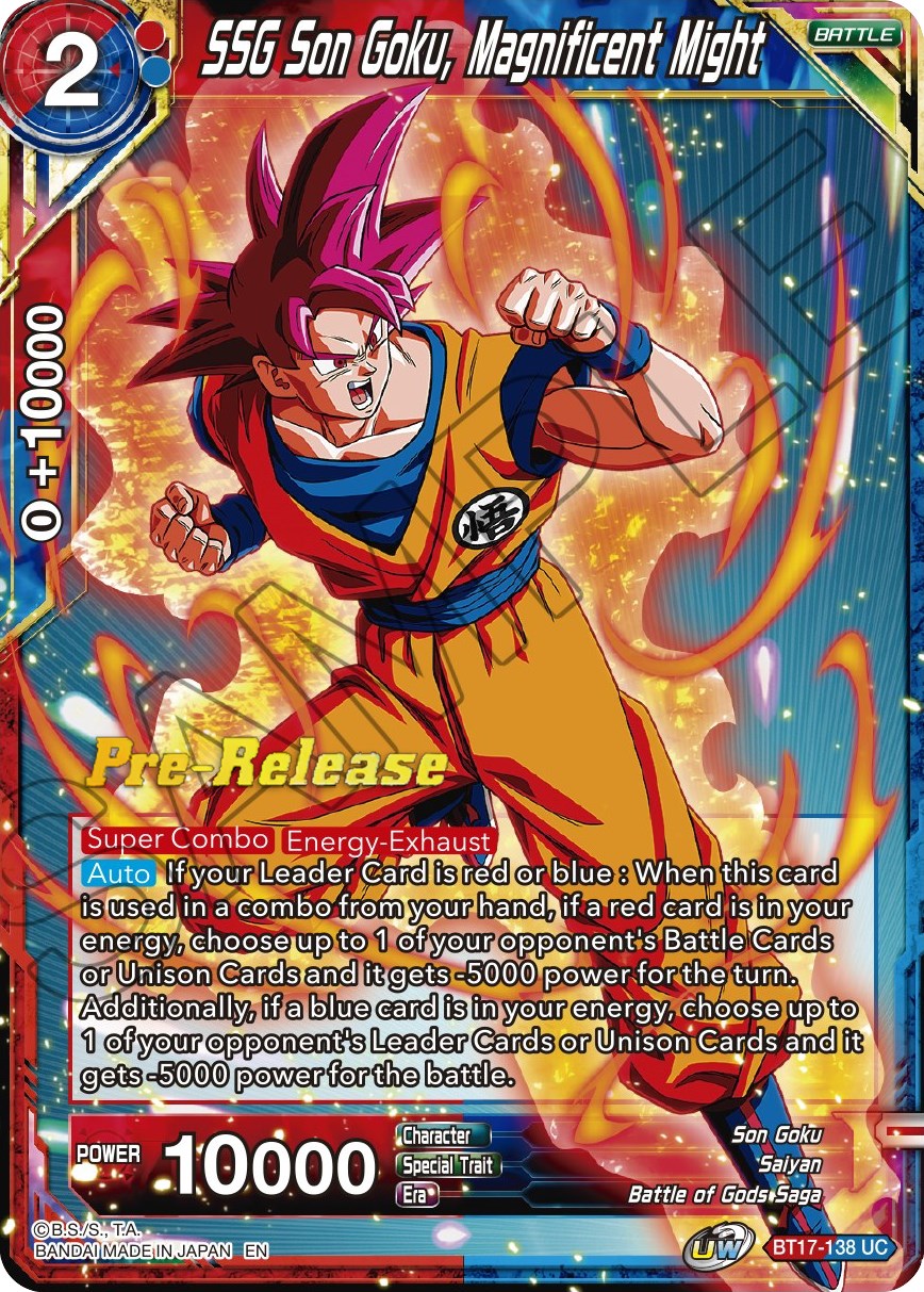 SSG Son Goku, Magnificent Might (BT17-138) [Ultimate Squad Prerelease Promos] | Enigma On Main