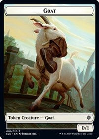 Goat // Food (17) Double-sided Token [Throne of Eldraine Tokens] | Enigma On Main