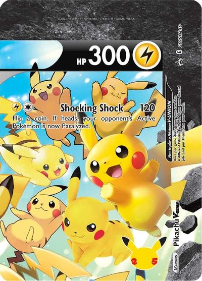 Pikachu V-UNION (SWSH140) (Celebrations) [Sword & Shield: Black Star Promos] | Enigma On Main