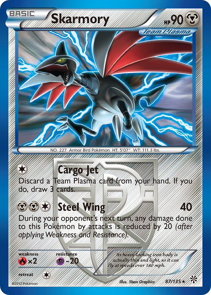 Skarmory (87/135) [Black & White: Plasma Storm] | Enigma On Main