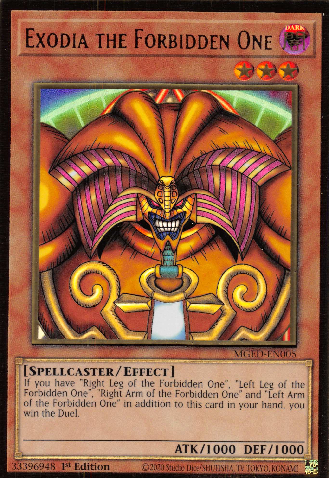 Exodia the Forbidden One [MGED-EN005] Gold Rare | Enigma On Main