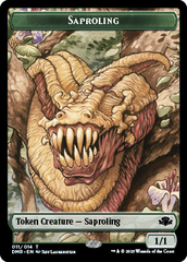 Goblin // Saproling Double-Sided Token [Dominaria Remastered Tokens] | Enigma On Main