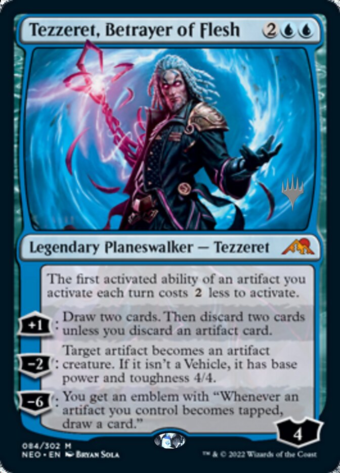 Tezzeret, Betrayer of Flesh (Promo Pack) [Kamigawa: Neon Dynasty Promos] | Enigma On Main