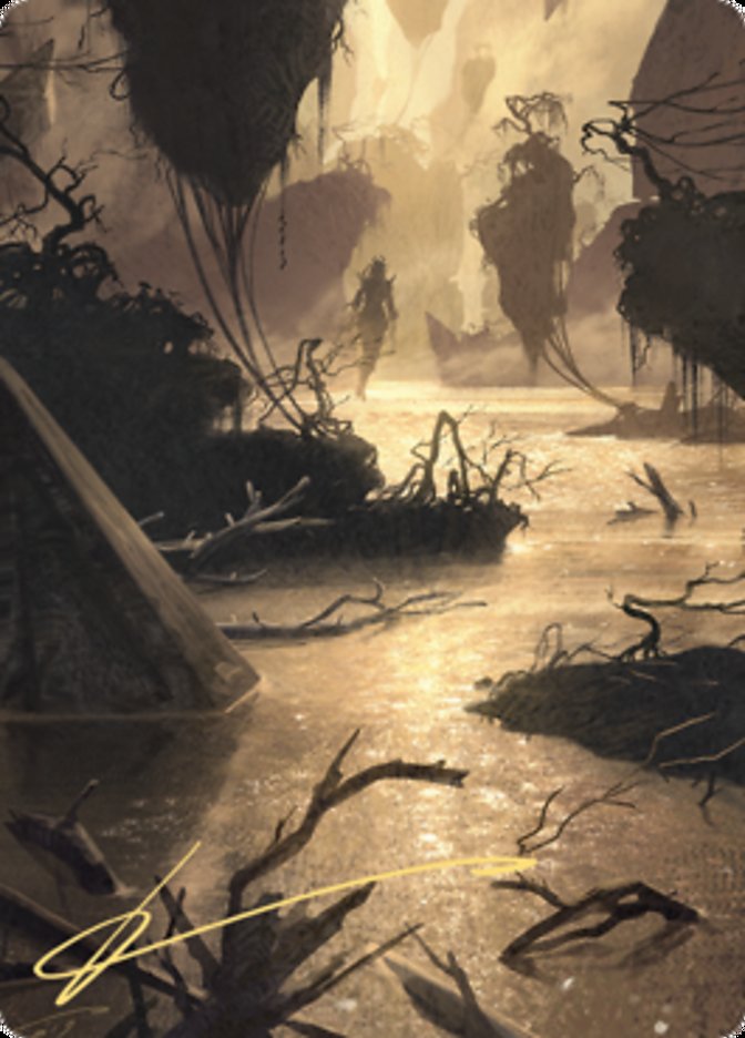 Murkwater Pathway Art Card (Gold-Stamped Signature) [Zendikar Rising Art Series] | Enigma On Main