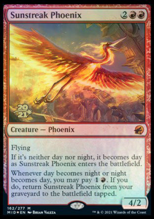 Sunstreak Phoenix [Innistrad: Midnight Hunt Prerelease Promos] | Enigma On Main