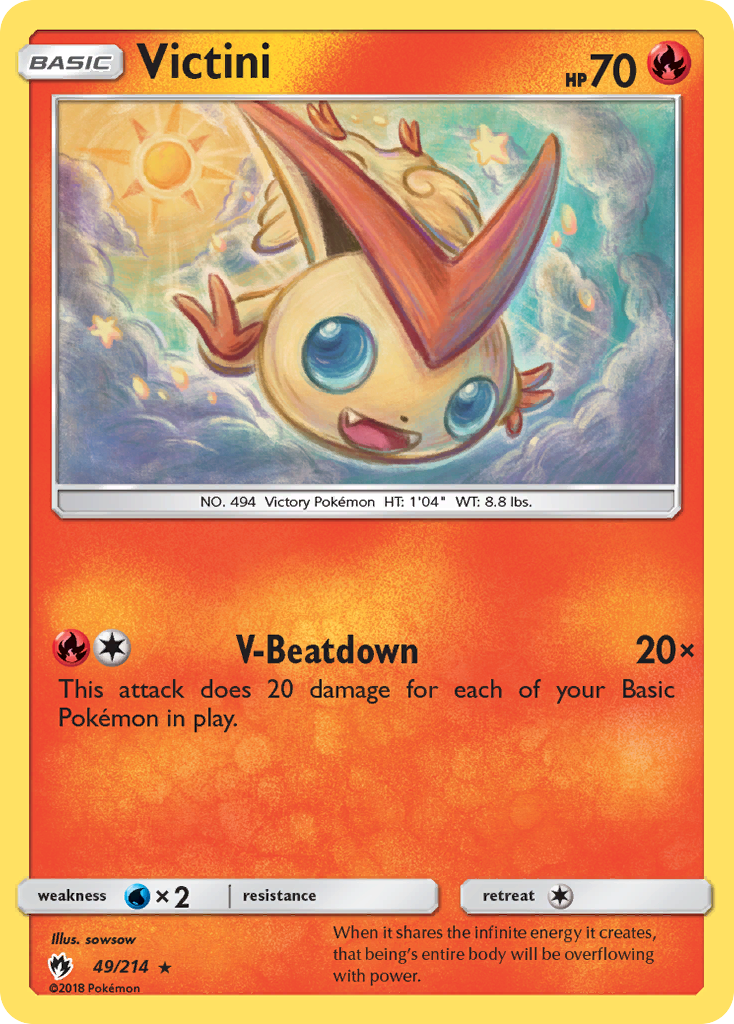 Victini (49/214) [Sun & Moon: Lost Thunder] | Enigma On Main