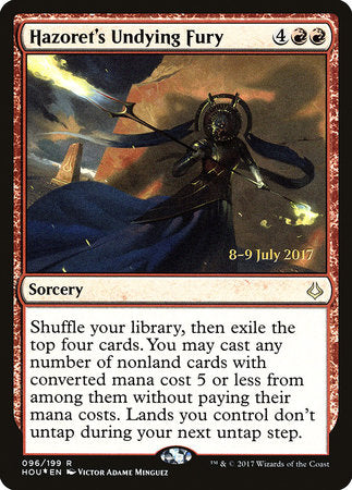 Hazoret's Undying Fury [Hour of Devastation Promos] | Enigma On Main