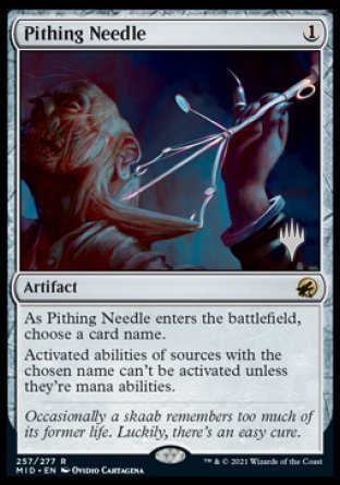 Pithing Needle (Promo Pack) [Innistrad: Midnight Hunt Promos] | Enigma On Main