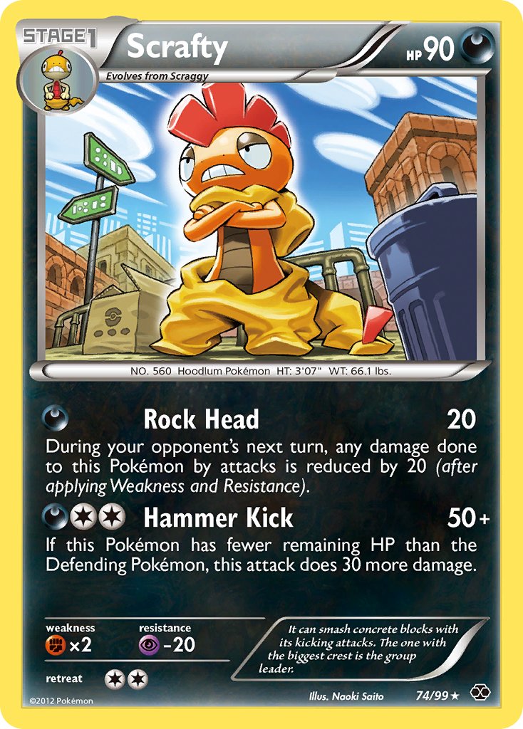 Scrafty (74/99) (Theme Deck Exclusive) [Black & White: Next Destinies] | Enigma On Main